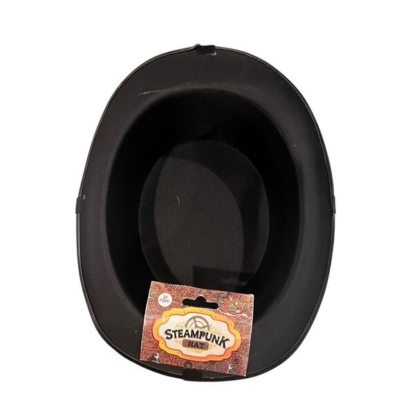 Steampunk Velvet Top Hat & Goggles Brown Wasteland Wanderer Costume Cosplay - Picture 8 of 8